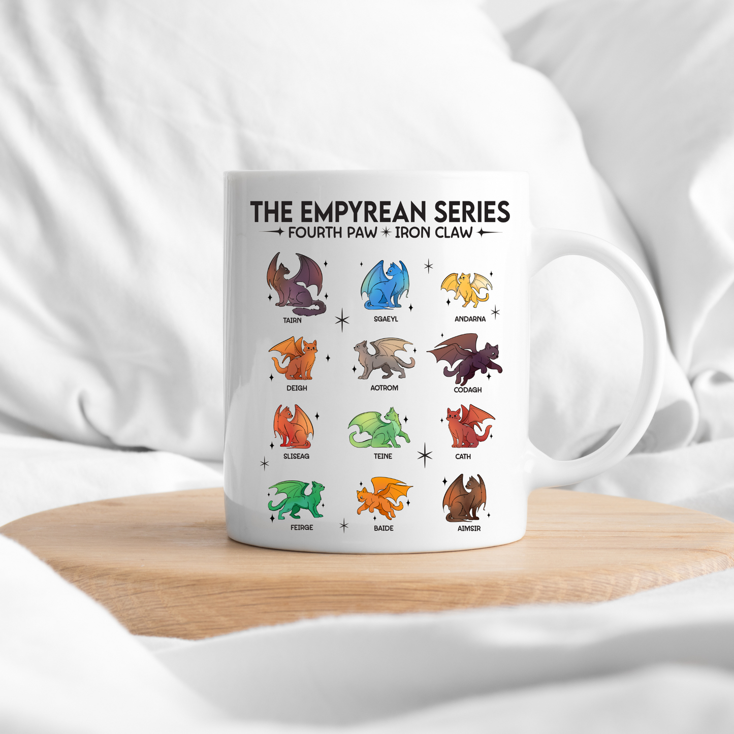 Fourth Wing Dragons Cats Mug