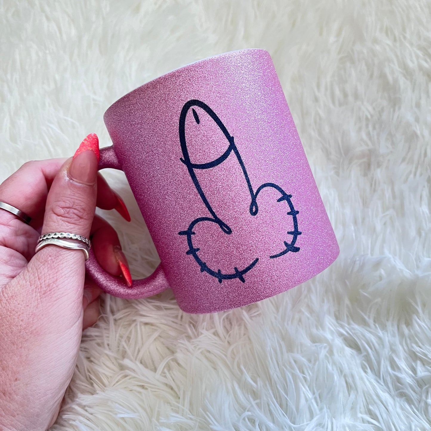 Pink Sparkly Penis Mug