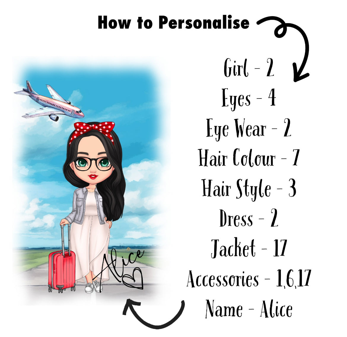 Personalised Travel Girl 20oz Tumbler