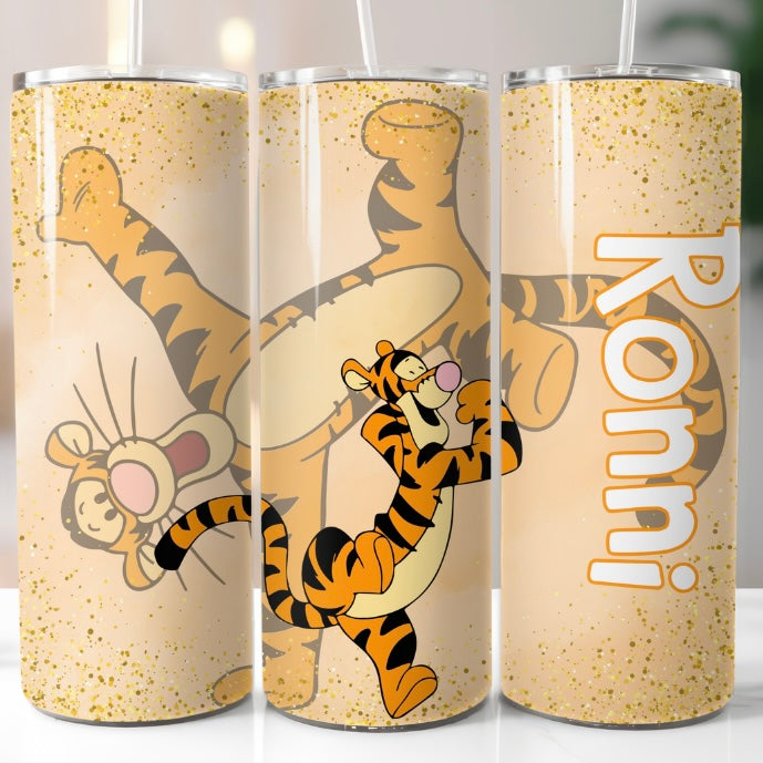 Personalised Bouncing Tiger Tumbler
