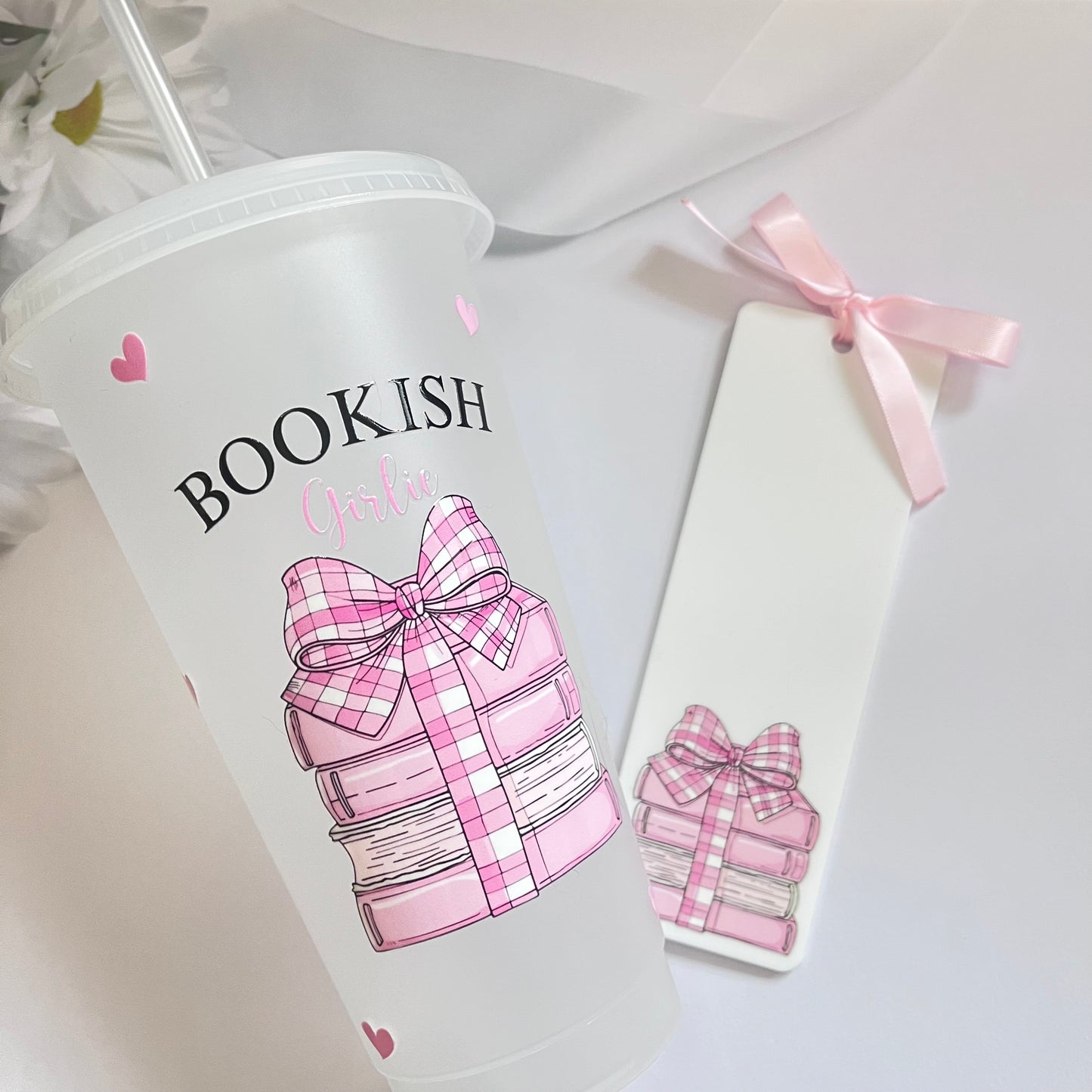Bookish Girlie Cup and Bookmark Set
