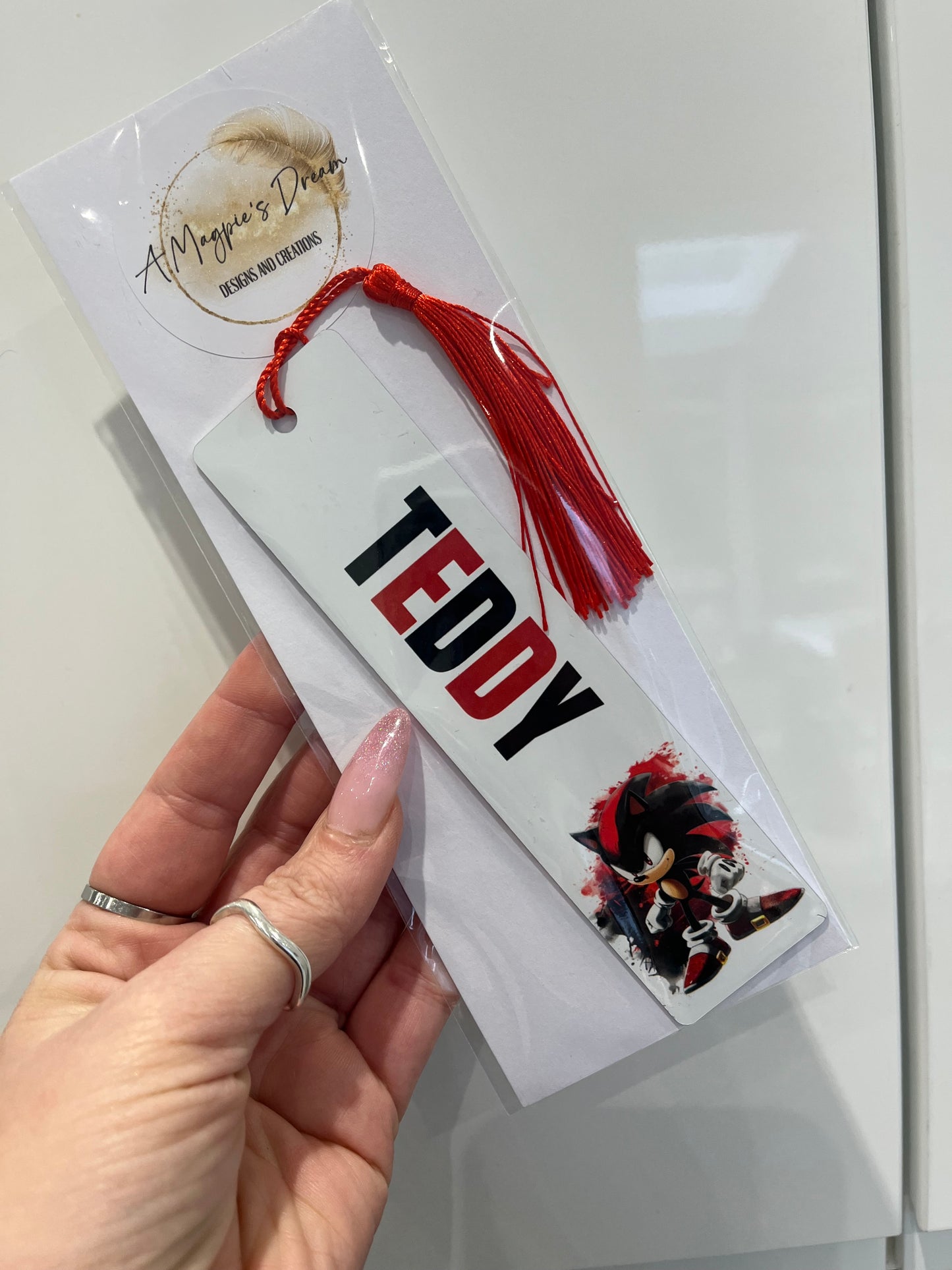 Personalised Aluminium Shadow Bookmark