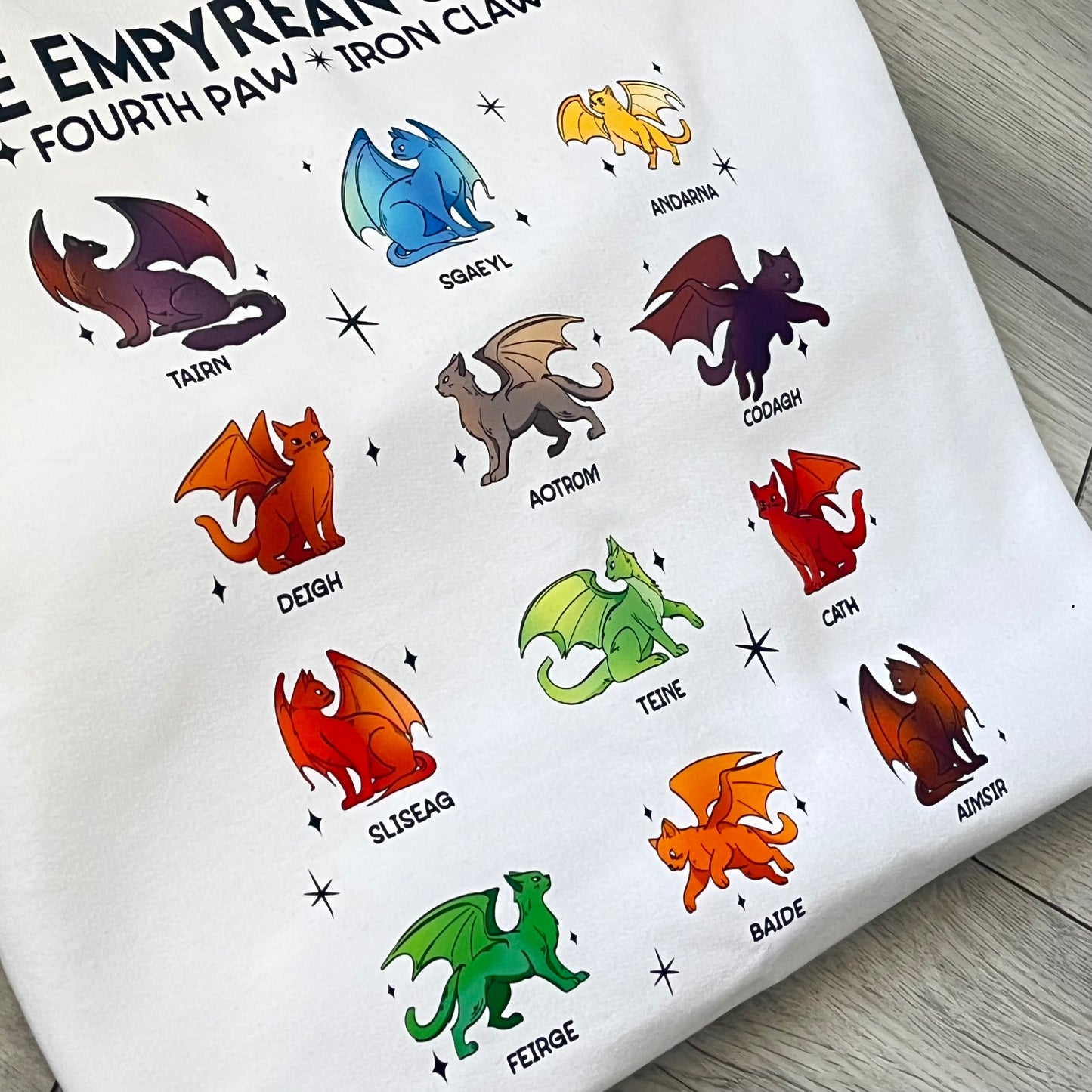 Fourth Wing Dragon Cats Sweatshirt
