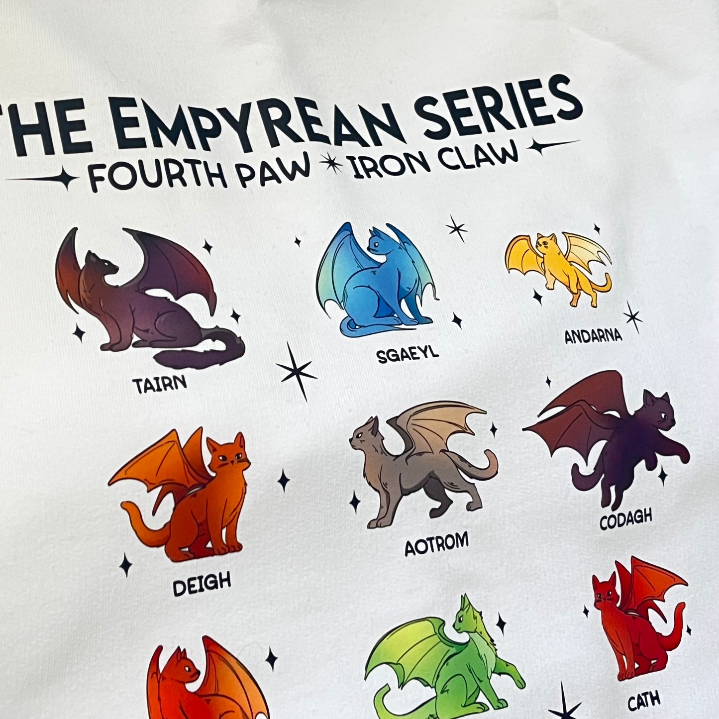 Fourth Wing Dragon Cats Sweatshirt