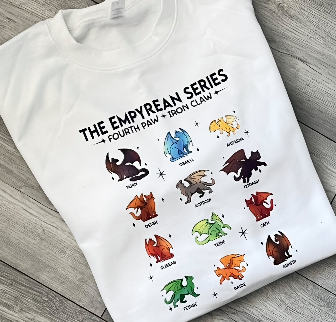 Fourth Wing Dragon Cats Sweatshirt