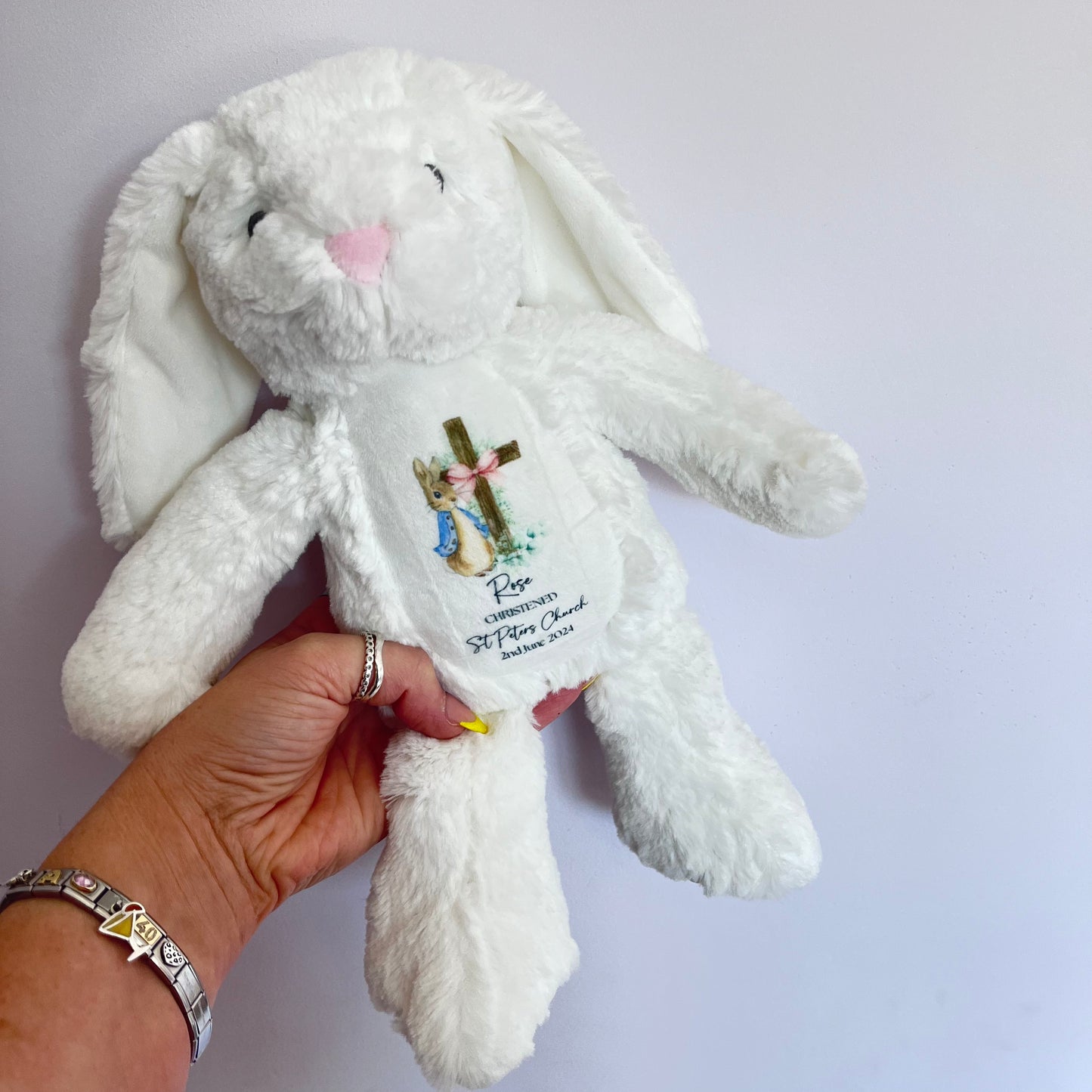 Personalised Christening Gift, Bunny Soft toy, Peter Rabbit