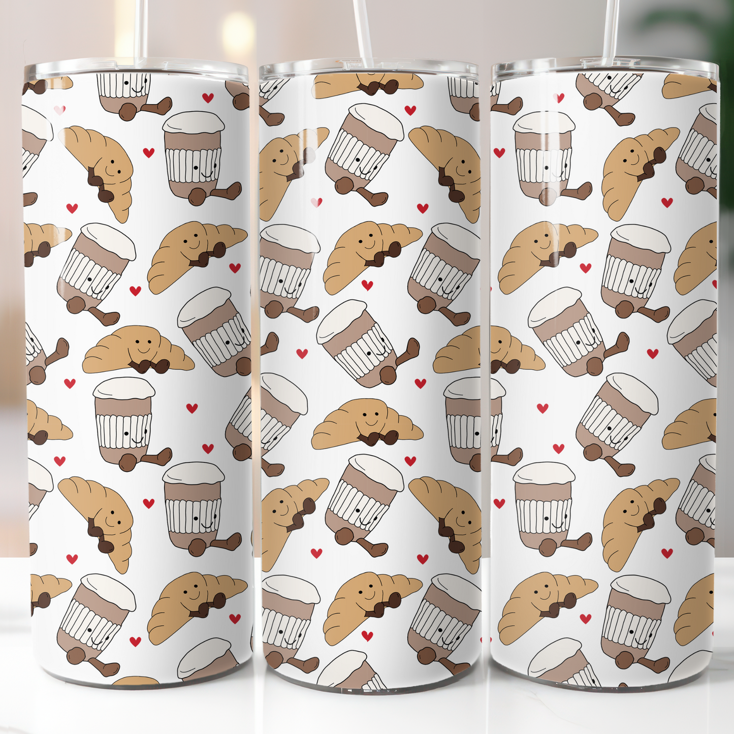 Jelly Coffee and Croissant 20oz Tumbler