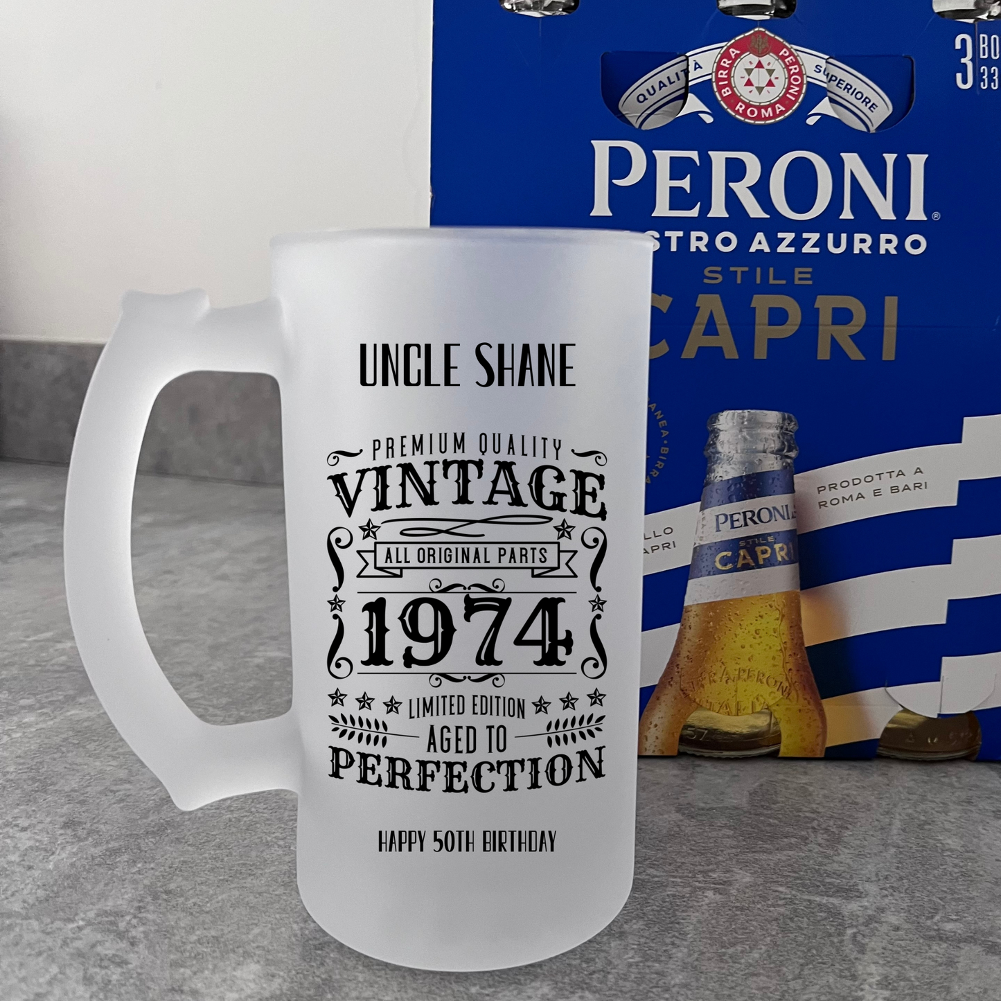 Personalised 50th Birthday Beer Stein