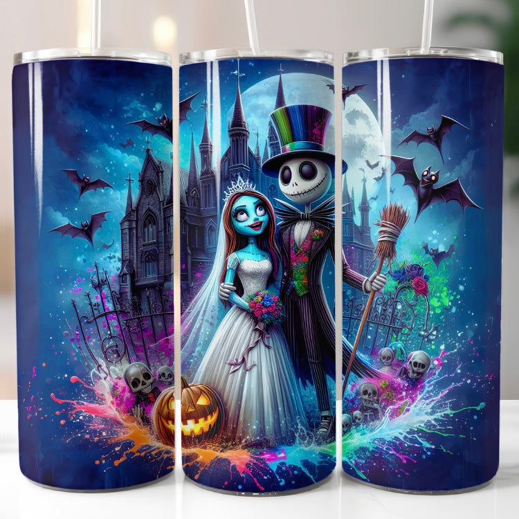 Nightmare Couple 20oz Skinny Tumbler