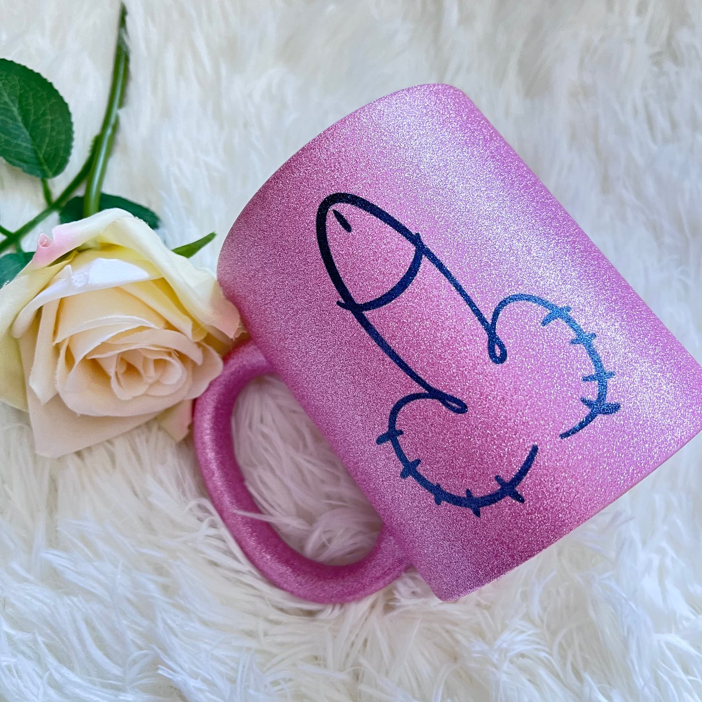 Pink Sparkly Penis Mug
