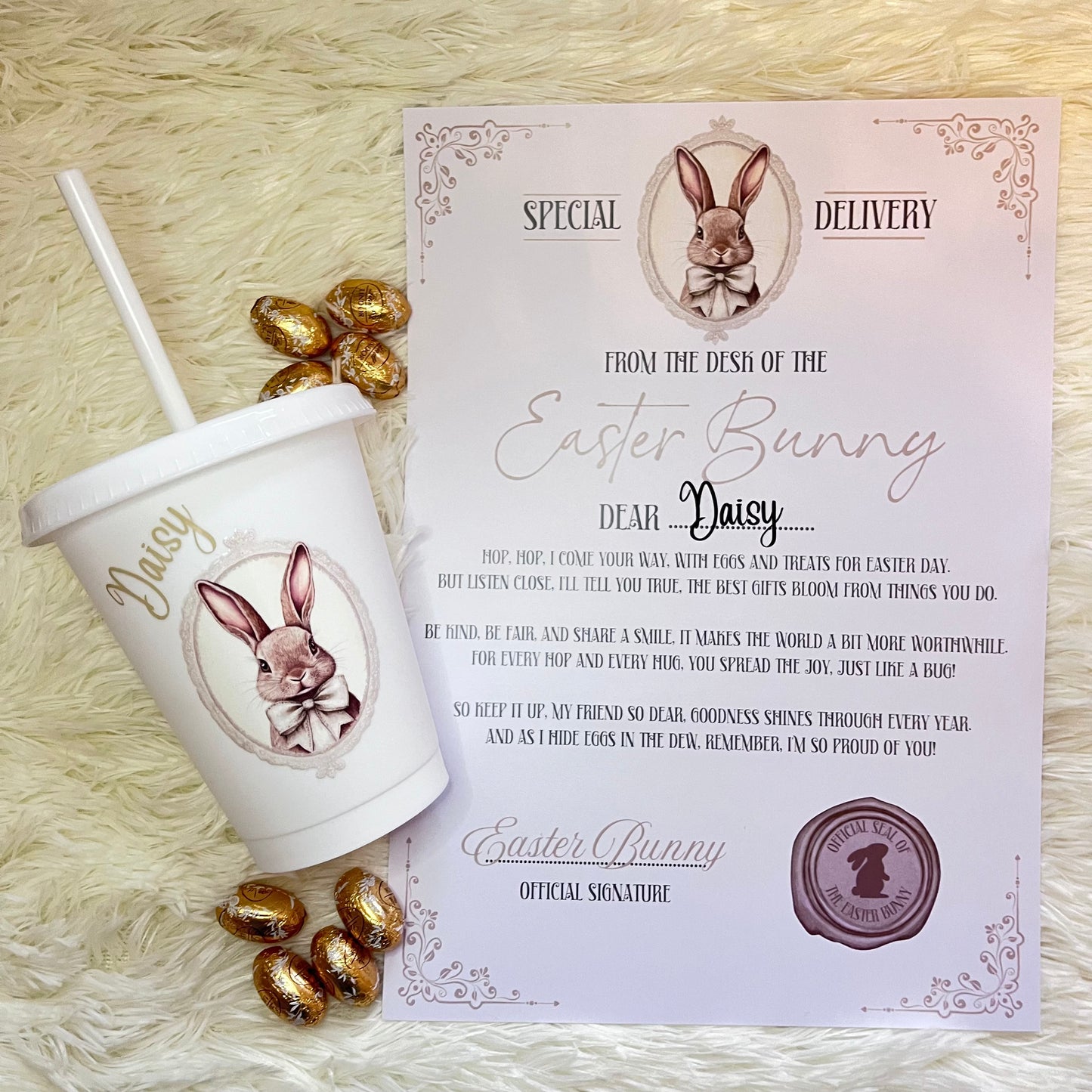 Personalised Easter Bunny Letter