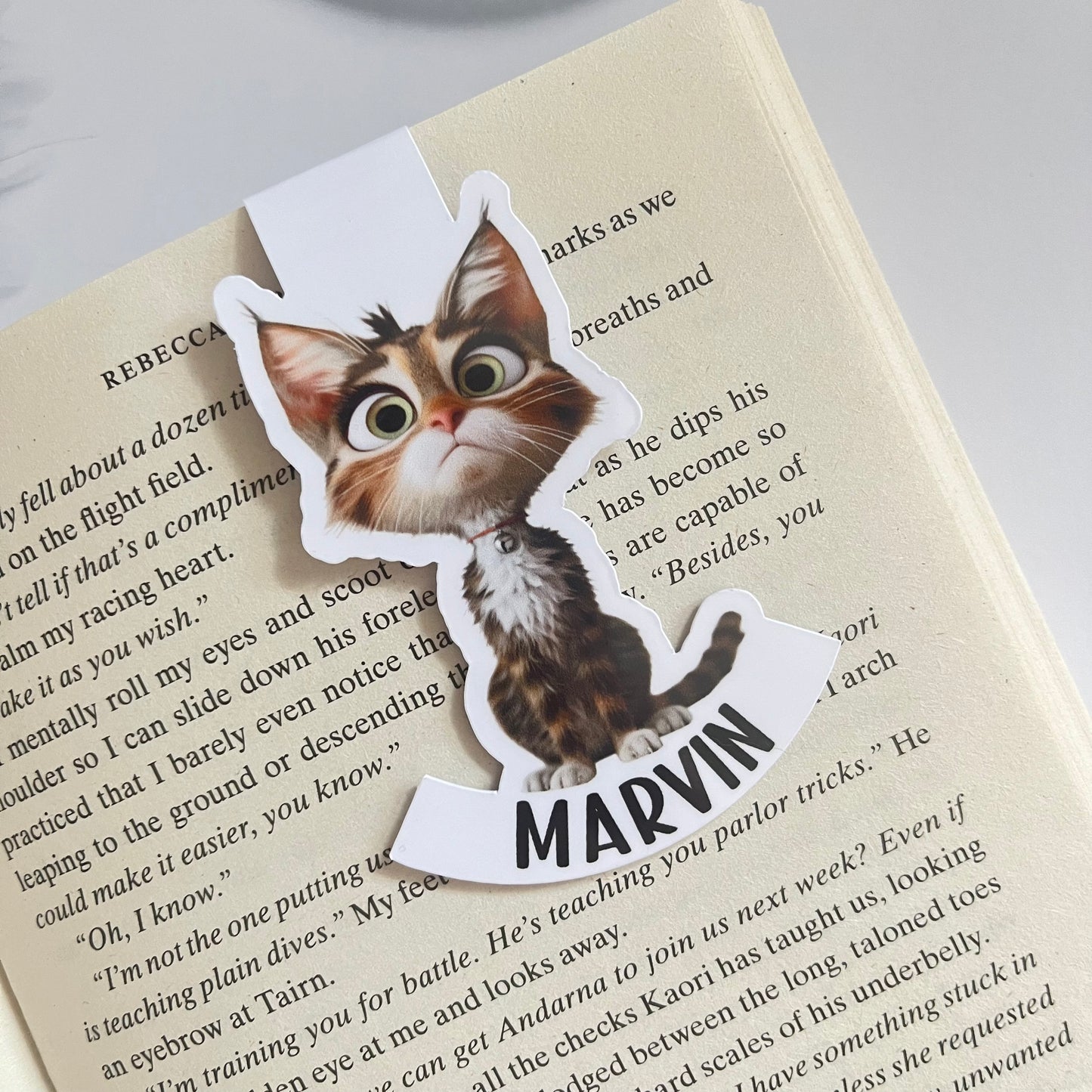 Personalised Magnetic Cat Bookmark – 30 Cat Breeds to Choose From!