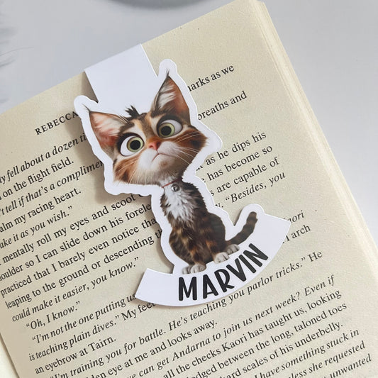 Personalised Magnetic Cat Bookmark – 30 Cat Breeds to Choose From!
