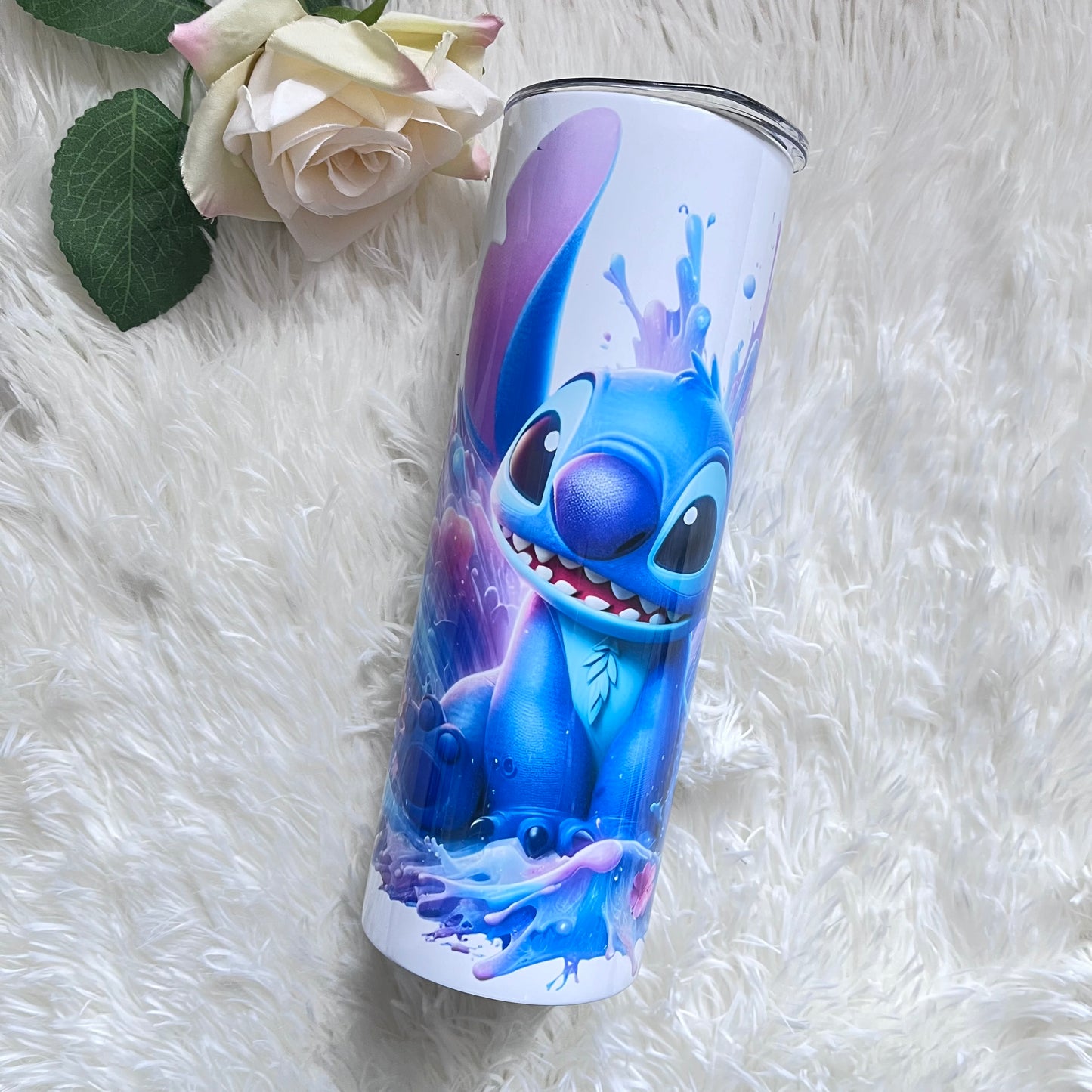 Blue Alien Neon Splash 20oz Tumbler