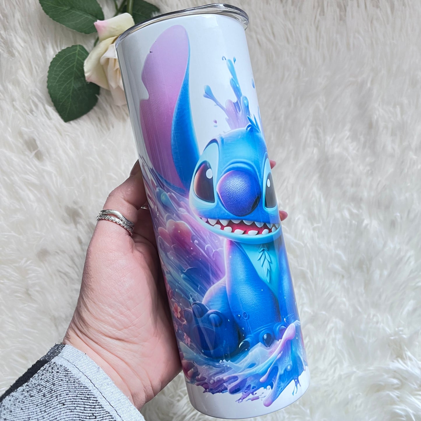 Blue Alien Neon Splash 20oz Tumbler