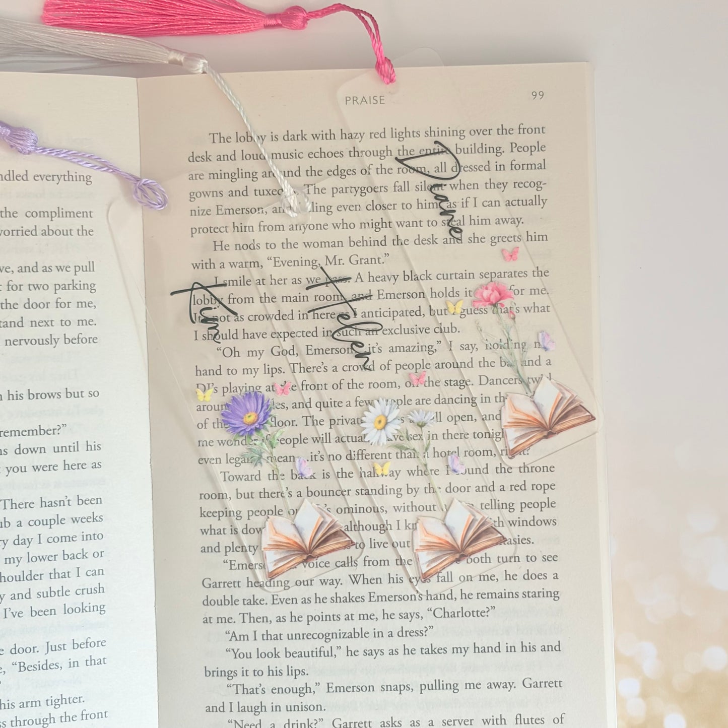 Personalised Birth Flower Bookmark with Tassel