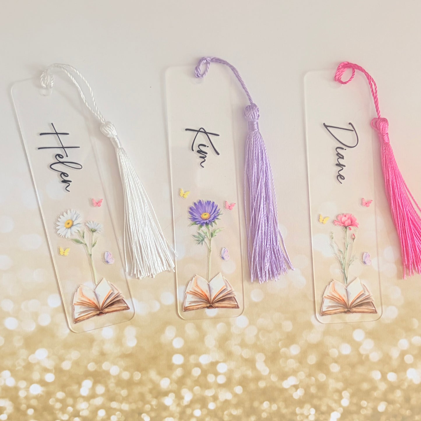 Personalised Birth Flower Bookmark with Tassel