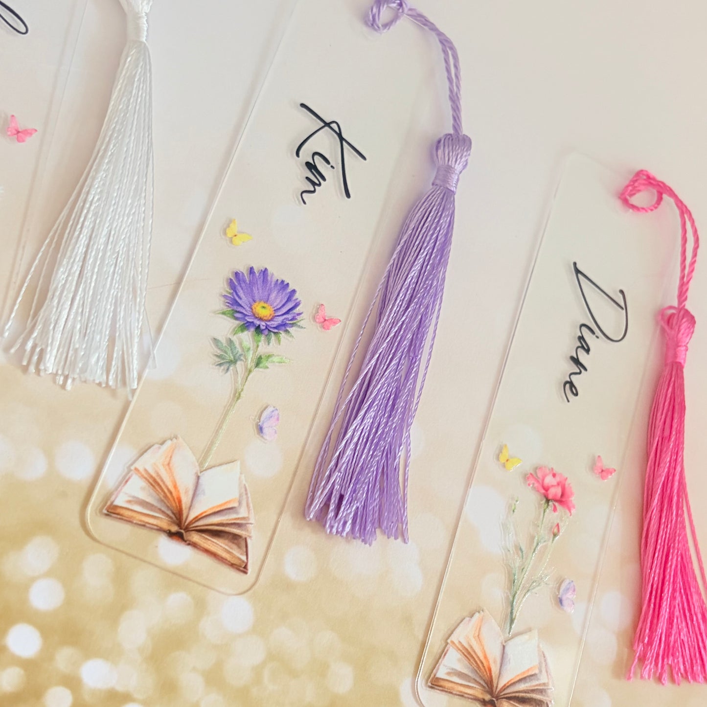 Personalised Birth Flower Bookmark with Tassel
