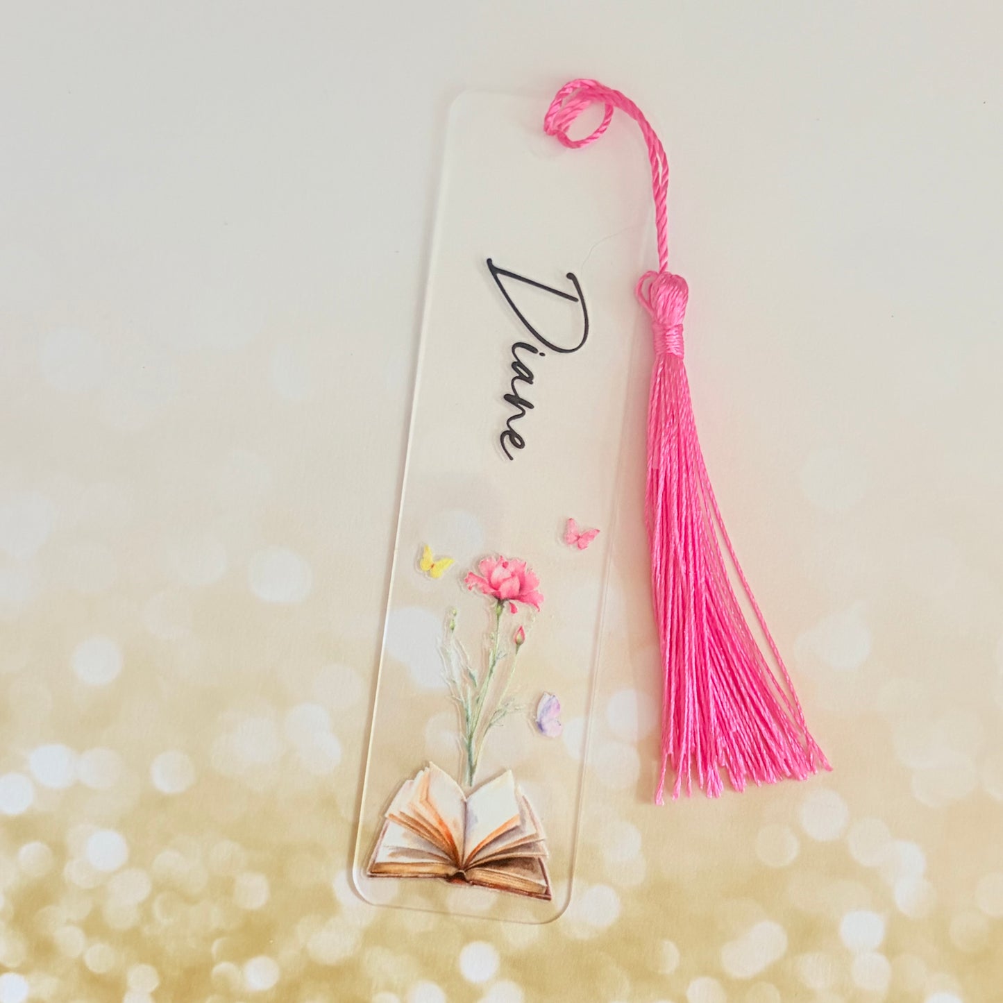 Personalised Birth Flower Bookmark with Tassel