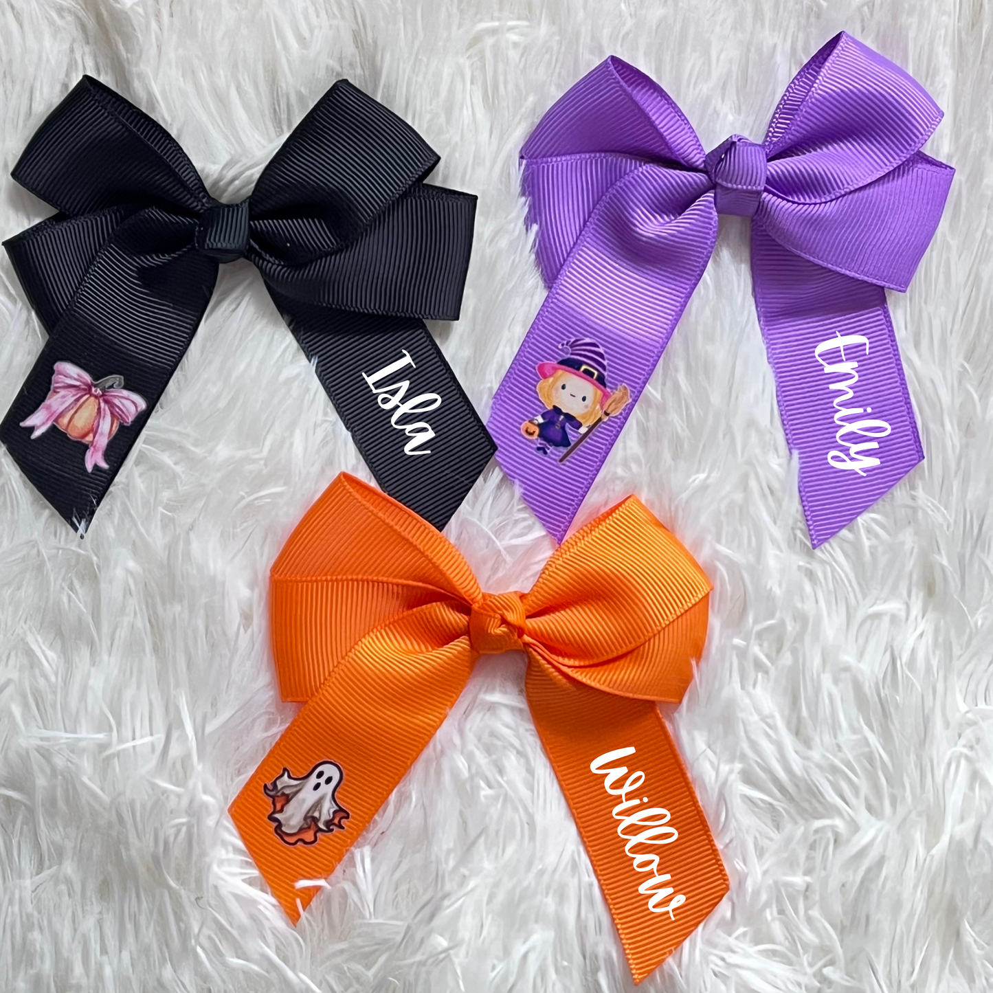 Personalised Halloween Hair Bows