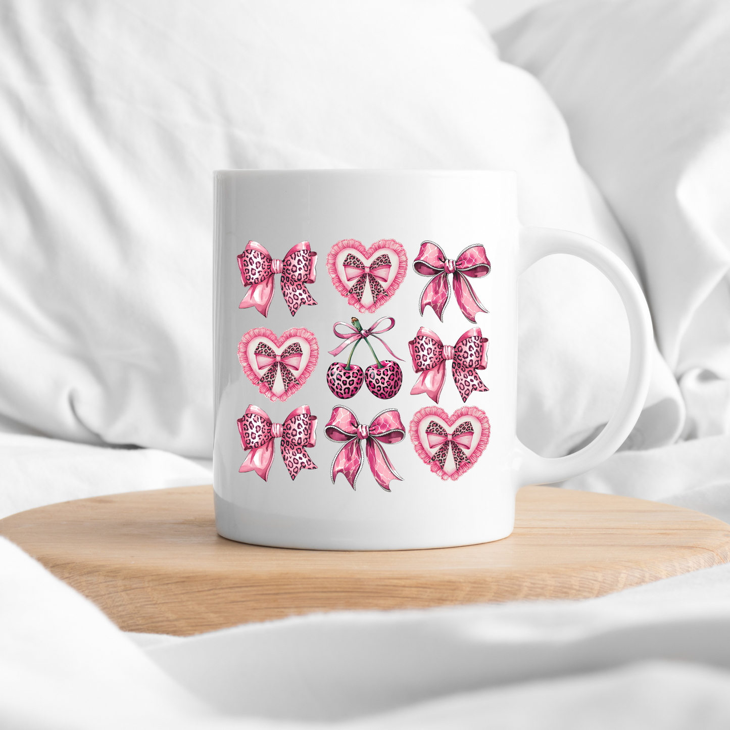 Leopard Cherries and Bows Mug